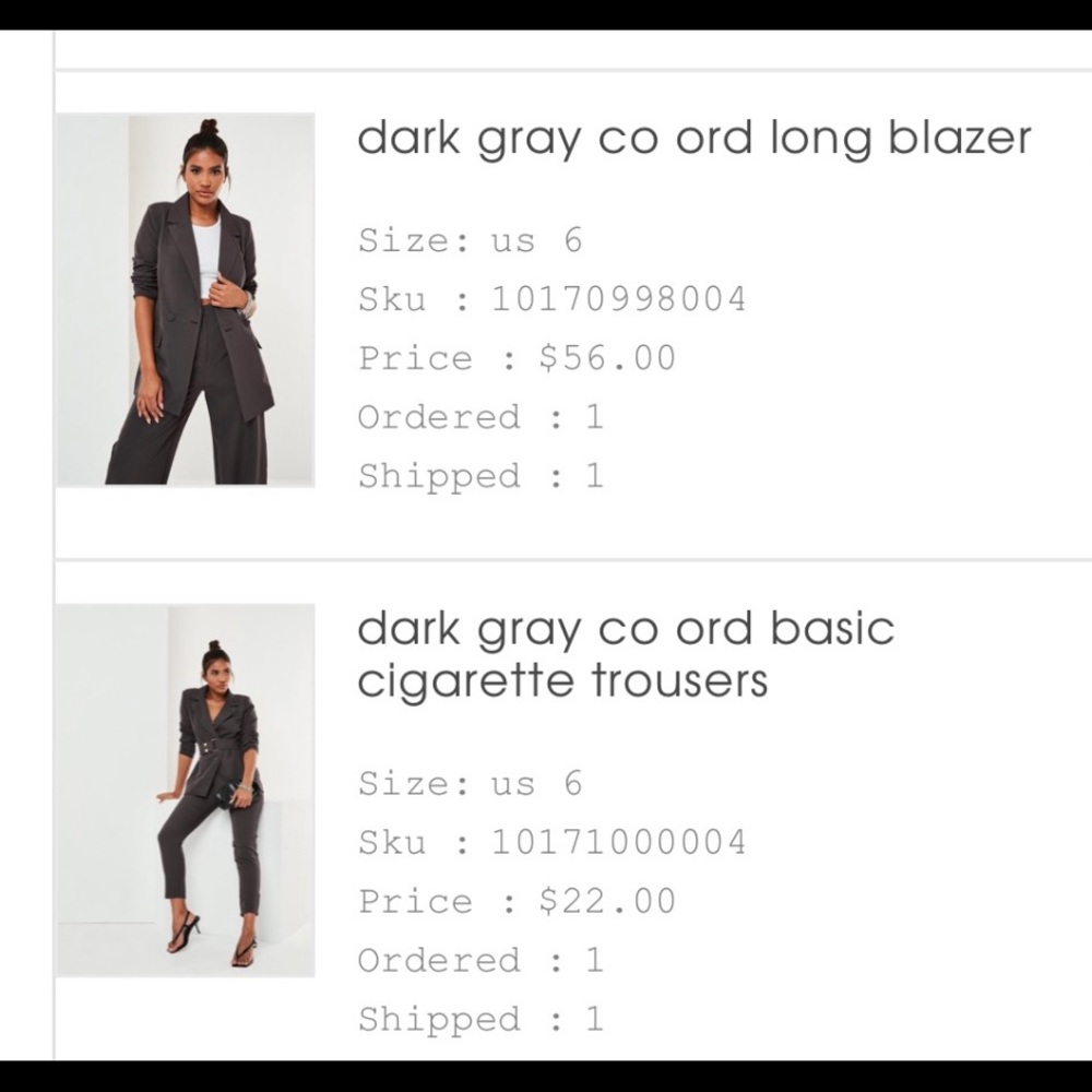 Missguided Dark Gray Suit
